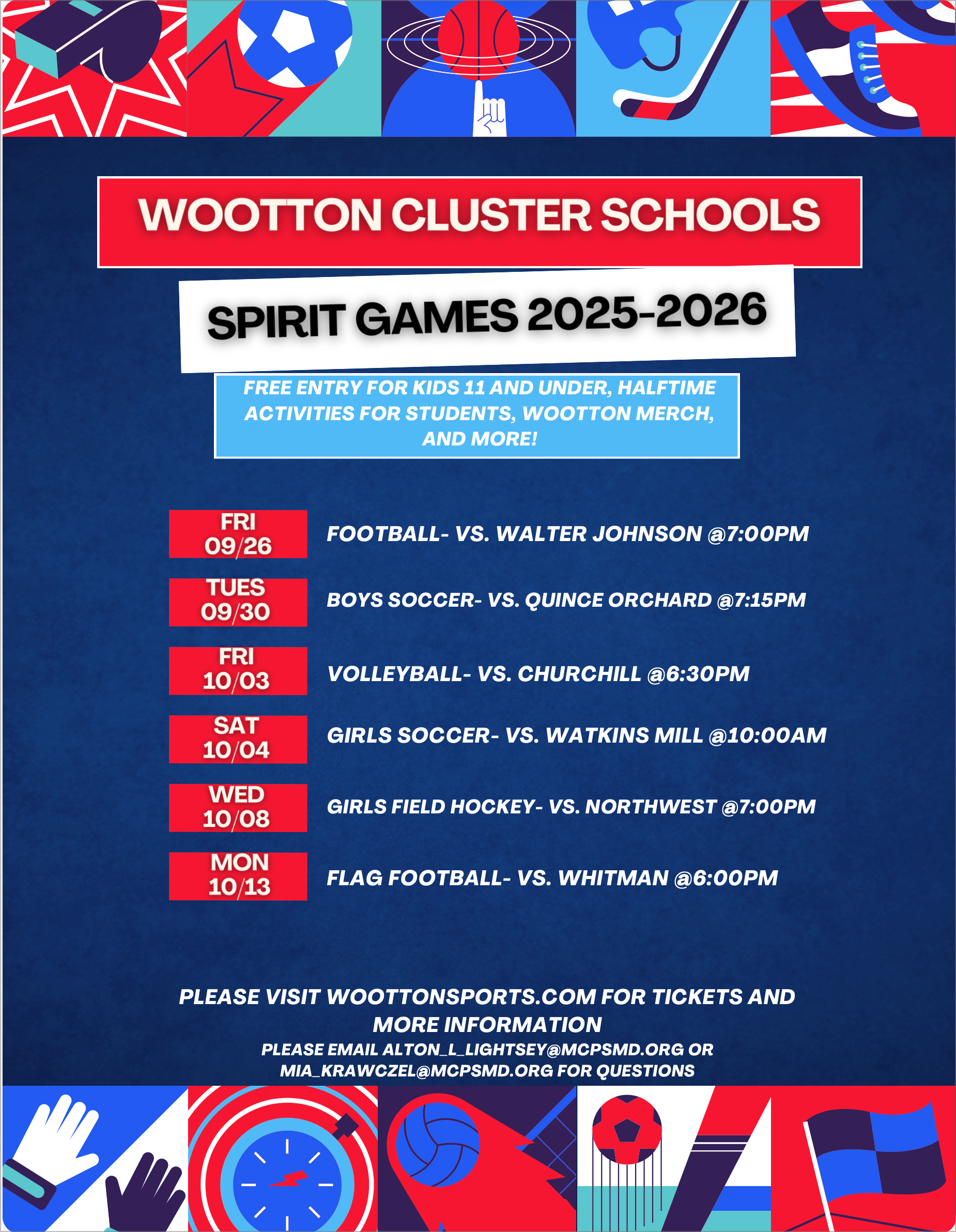 Wootton Spirit Games Flyer
